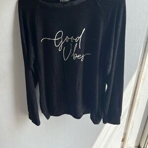 Buffalo David Bitton Black 'Good Vibes' Top